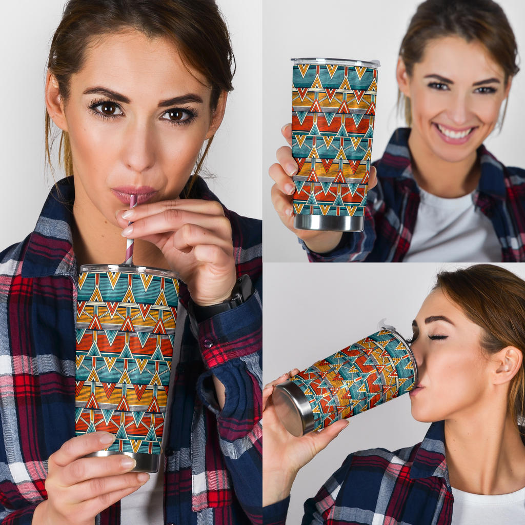 Kente Print African Design Themed Tumbler