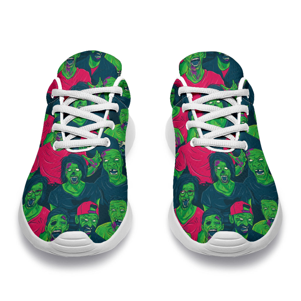 Zombie Themed Design Pattern Print Athletic Shoes