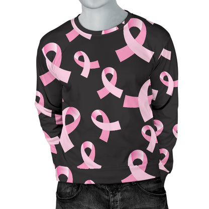 Breast Cancer Awareness Design Men Long Sleeve Sweatshirt