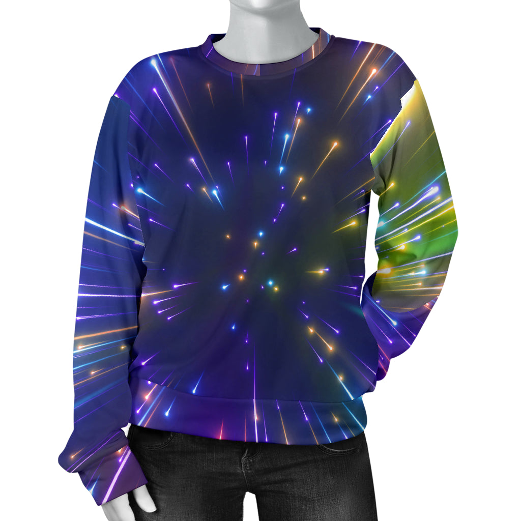 Celestial Rainbow Speed Light Women Long Sleeve Sweatshirt
