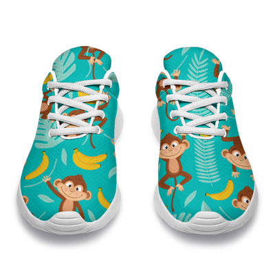 Monkey Happy Design Themed Print Athletic Shoes