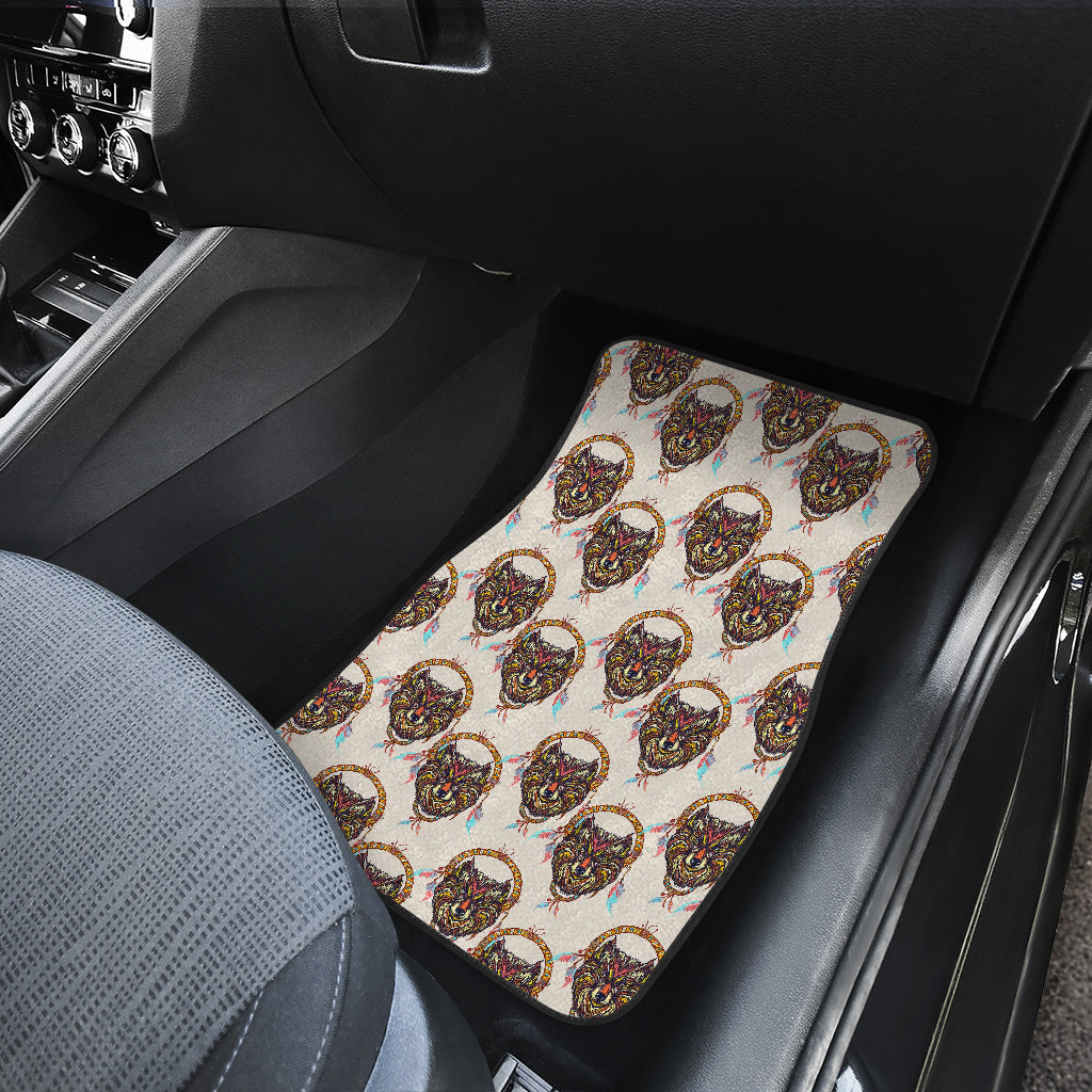 Wolf Tribal Dream Catcher Design Print Car Floor Mats Front Back