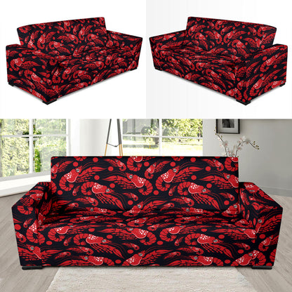 Shrimp Print Design LKS303 Sofa Slipcover