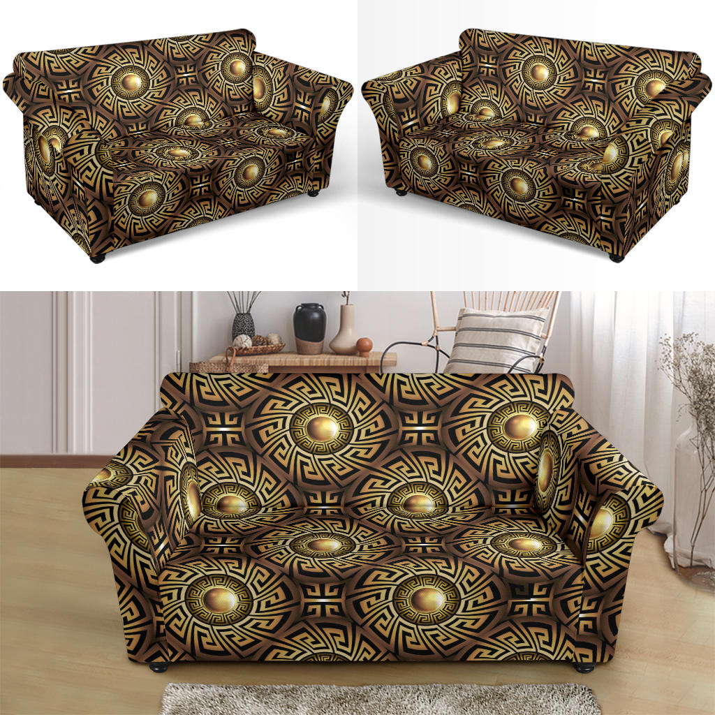 Ancient Greek Print Design LKS3012 Loveseat Couch Slipcover