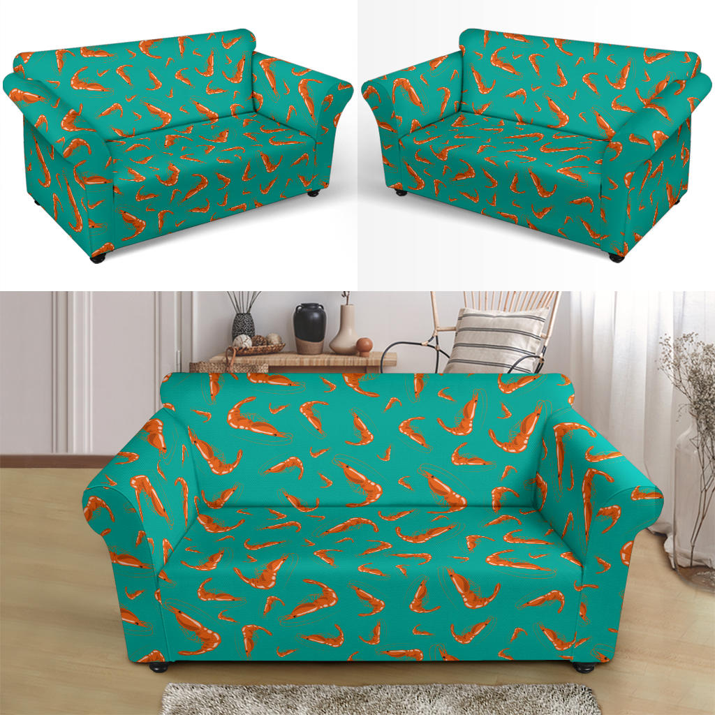 Shrimp Print Design LKS301 Loveseat Couch Slipcover