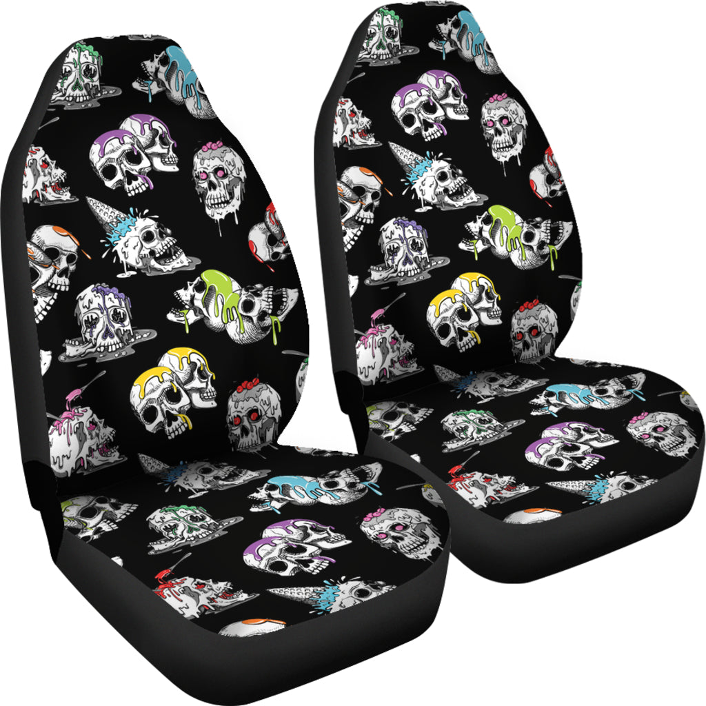 Skull Print Design LKS3013 Car Seat Covers