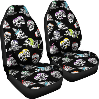 Skull Print Design LKS3013 Car Seat Covers