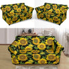 Sunflower Print Design LKS302 Loveseat Couch Slipcover