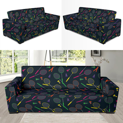 Badminton Pattern Print Design 04 Sofa Slipcover