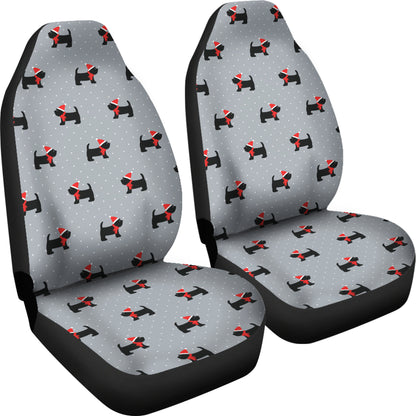 Scottish Christmas Themed Terriers Print Design LKS3018 Car Seat Covers