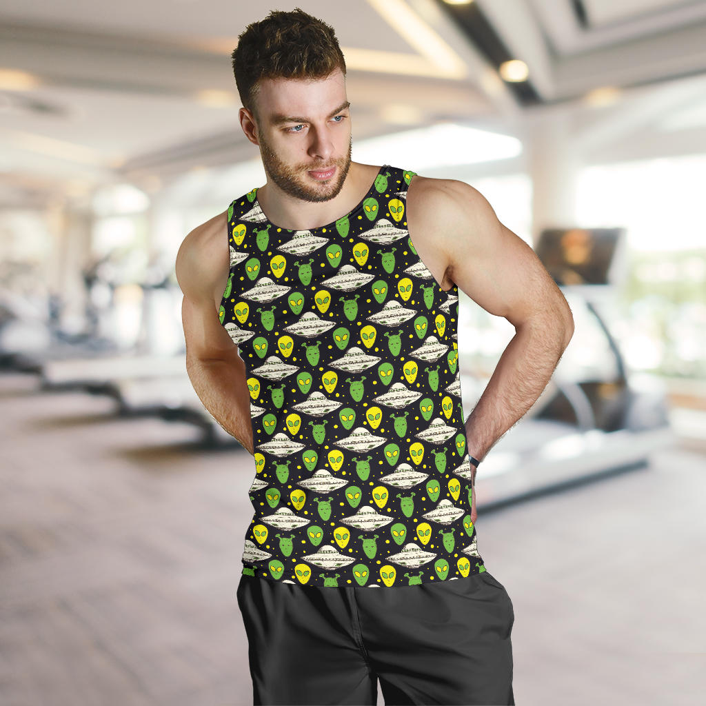 Alien UFO Pattern Men Tank Top
