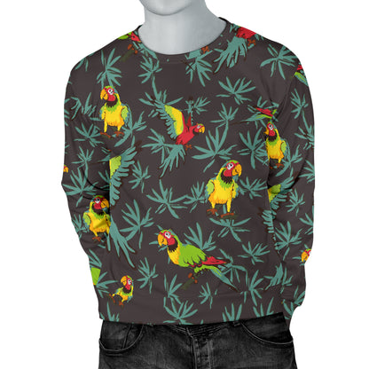 Parrot Themed Print Men Long Sleeve Sweatshirt