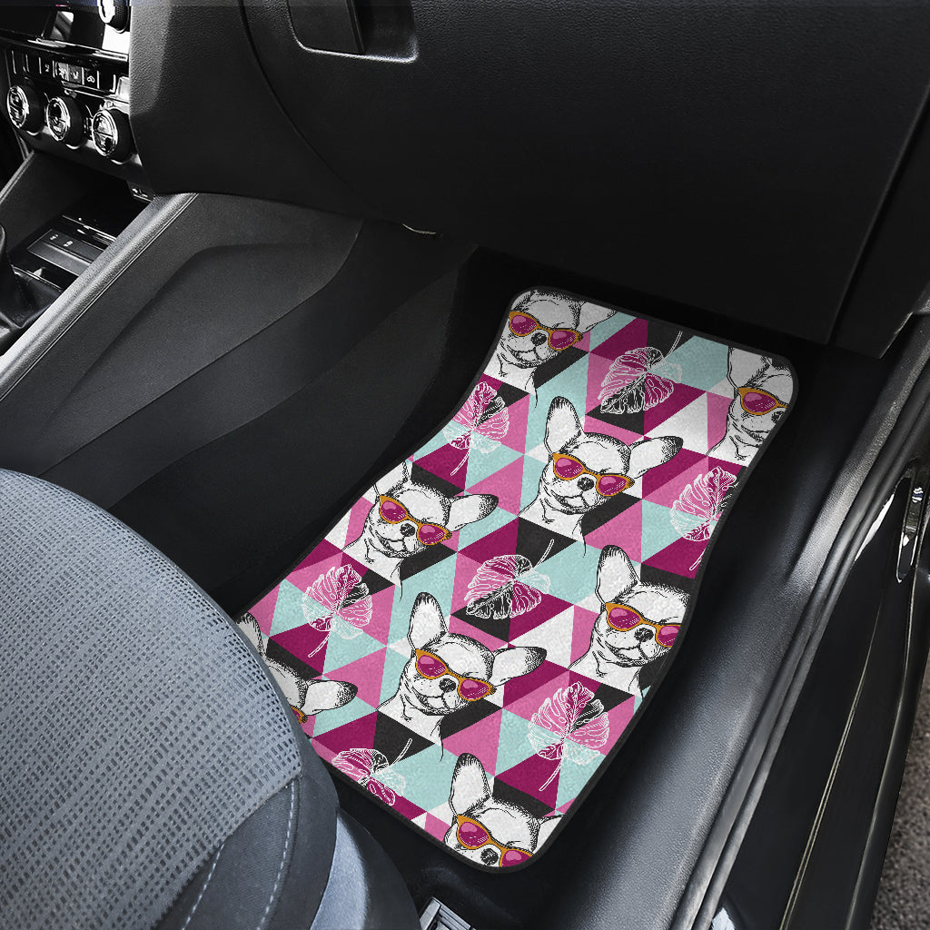 Chihuahua Cute Triangle Pattern Car Floor Mats Front Back