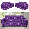 Capricorn Zodiac Pattern Print Design 04 Sofa Slipcover