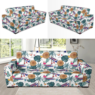 Aloha Hawaii Beach Pattern Print Design 04 Sofa Slipcover