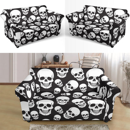 Skull Print Design LKS301 Loveseat Couch Slipcover