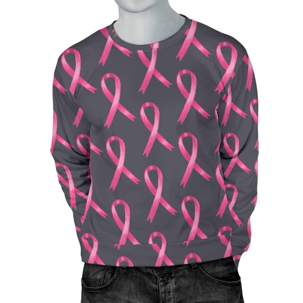 Breast Cancer Awareness Pattern Men Long Sleeve Sweatshirt