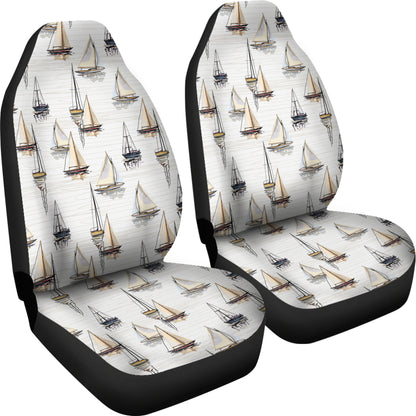 Sailboat Paint Pattern Print Design LKS307 Car Seat Covers