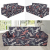 Gecko Pattern Print Design 02 Sofa Slipcover