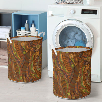 Maori Ornament Design Print Laundry Basket