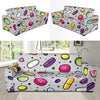 Pill Pattern Print Design A04 Sofa Slipcover