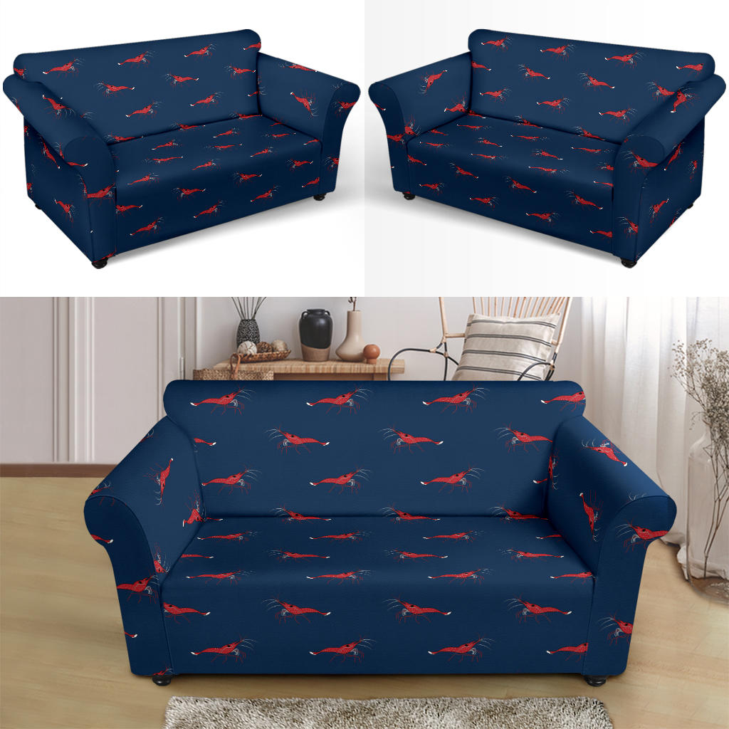 Shrimp Print Design LKS305 Loveseat Couch Slipcover