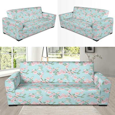 Cherry Blossom Pattern Print Design 02 Sofa Slipcover