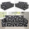 Crow Pattern Print Design 01 Sofa Slipcover