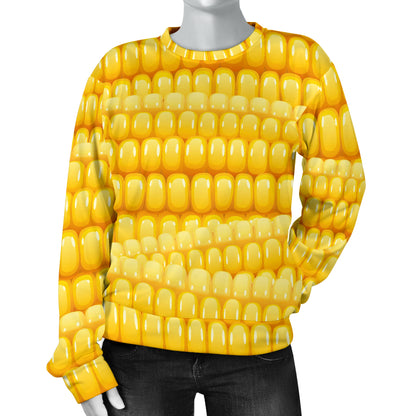 Agricultural Corn cob Pattern Women Long Sleeve Sweatshirt