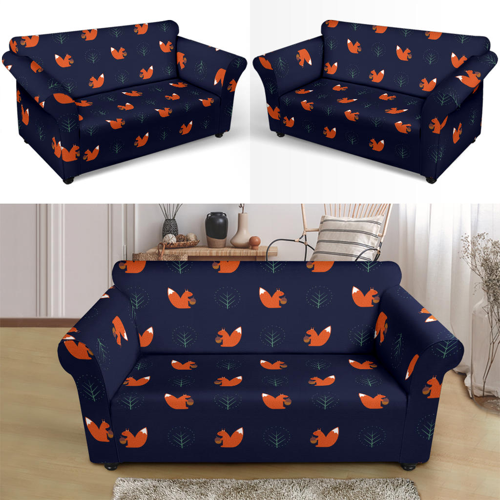 Squirrel Print Design LKS303 Loveseat Couch Slipcover