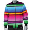 Mexican Blanket Colorful Print Pattern Men Bomber Jacket