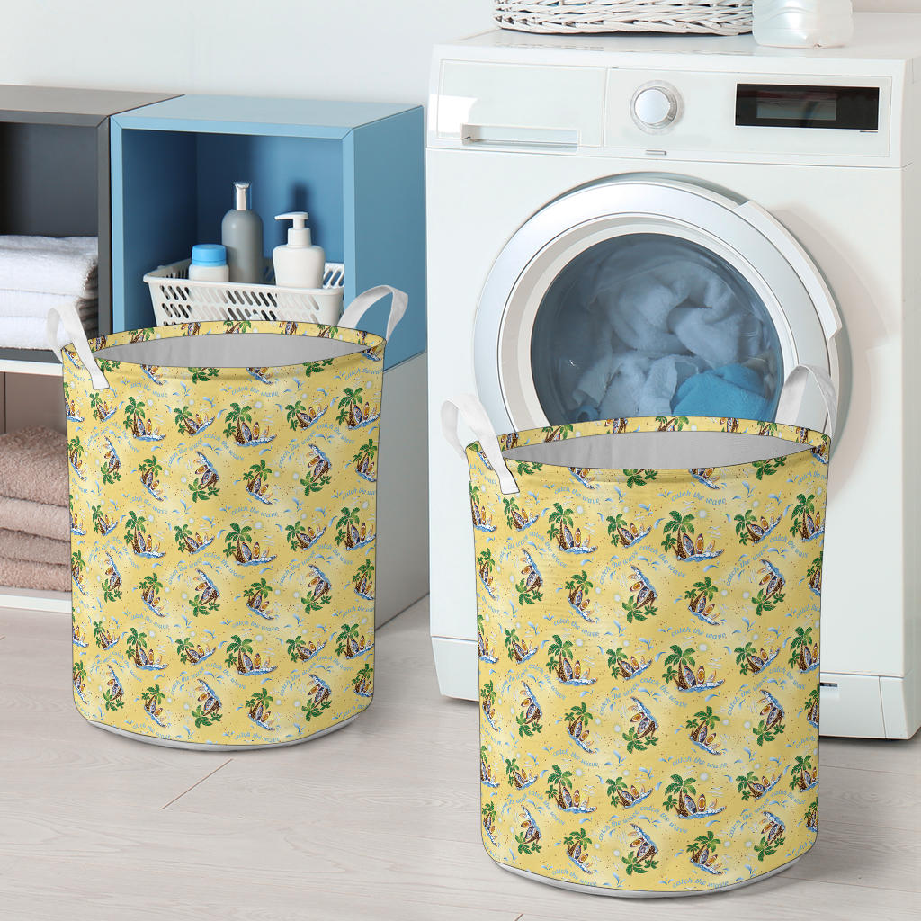 Surf Catch the Wave Design Laundry Basket