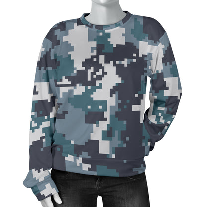 ACU Digital Urban Camouflage Women Long Sleeve Sweatshirt