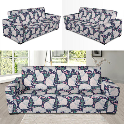 Cat Pattern Print Design 06 Sofa Slipcover