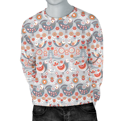 Swedish Nordic Design Print Men Long Sleeve Sweatshirt