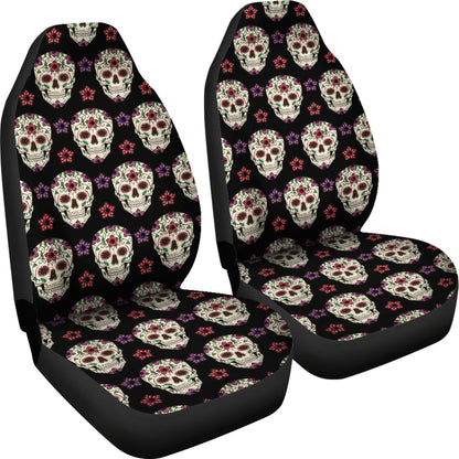 Sugar Skull Print Design LKS304 Car Seat Covers