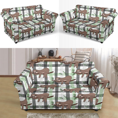 Sloth Print Design LKS301 Loveseat Couch Slipcover