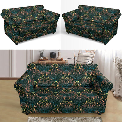 Sun Moon Print Design LKS307 Loveseat Couch Slipcover