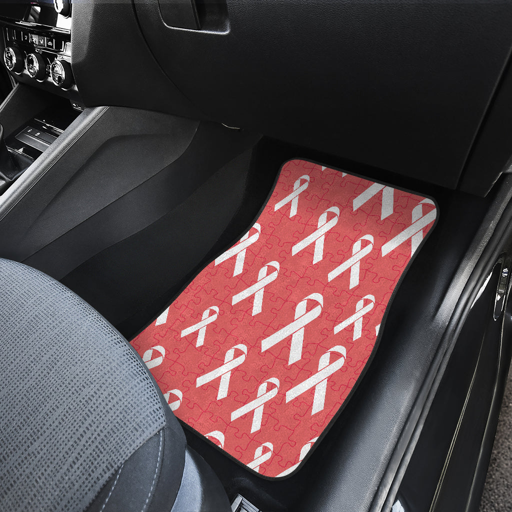 Autism Awareness Ribbon Design Print Car Floor Mats Front Back