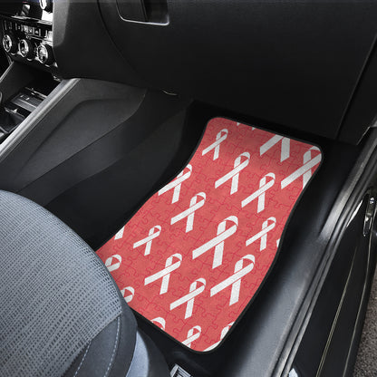 Autism Awareness Ribbon Design Print Car Floor Mats Front Back