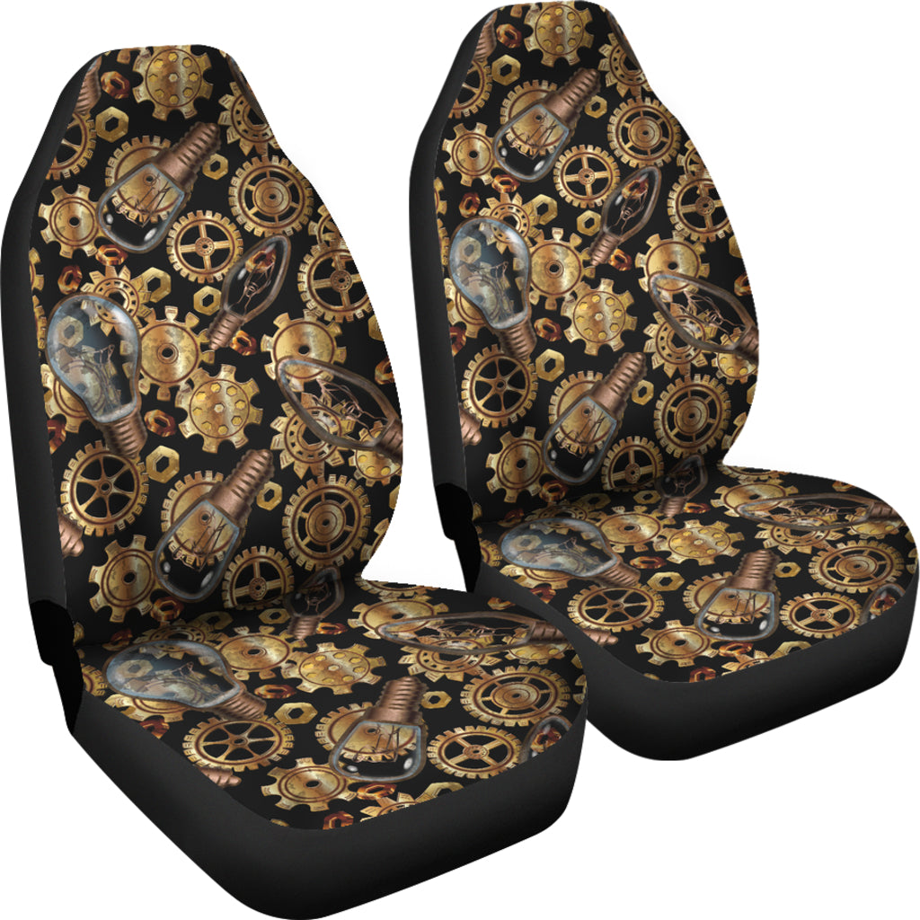 Steampunk Lightbulb Print Design LKS304 Car Seat Covers