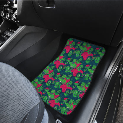 Zombie Themed Design Pattern Print Car Floor Mats Front Back