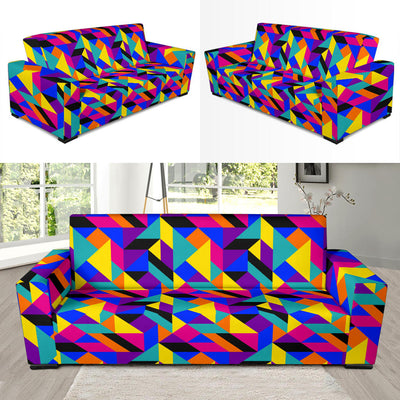 90s Colorful Pattern Print Design 1 Sofa Slipcover