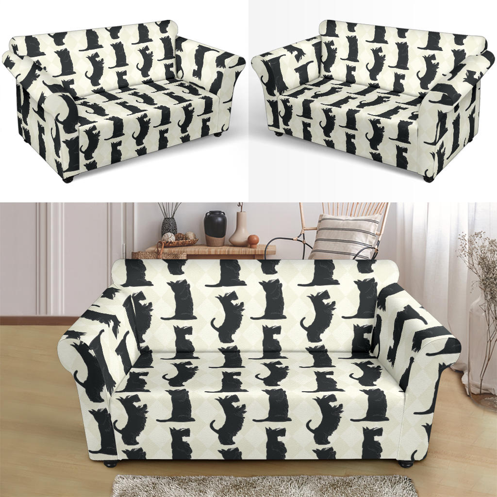 Scottish Terriers Print Design LKS309 Loveseat Couch Slipcover