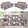 Alpaca Pattern Print Design 03 Sofa Slipcover