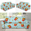 French Fried Pattern Print Design 02 Sofa Slipcover