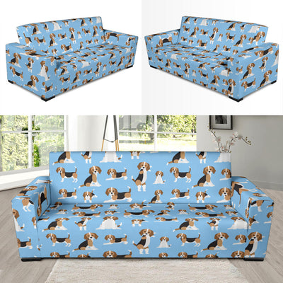 Beagle Pattern Print Design 03 Sofa Slipcover