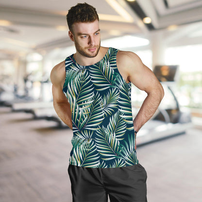 Sun Spot Tropical Palm Leaves hower Curtain Men Tank Top