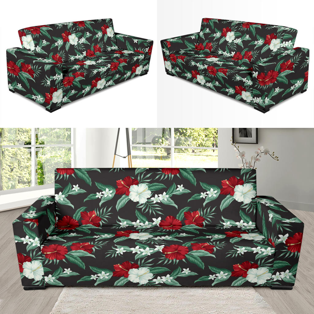 Tropical Flower Print Design LKS303 Sofa Slipcover