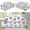 Alaskan Malamute Pattern Print Design 02 Sofa Slipcover